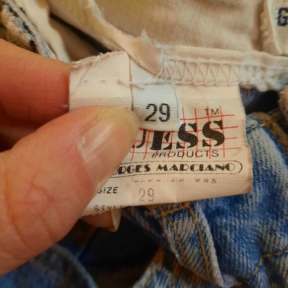 Guess Jeans Womens Blue High Rise Button Fly Georges Marciano Vintage 1990s - Picture 7 of 10
